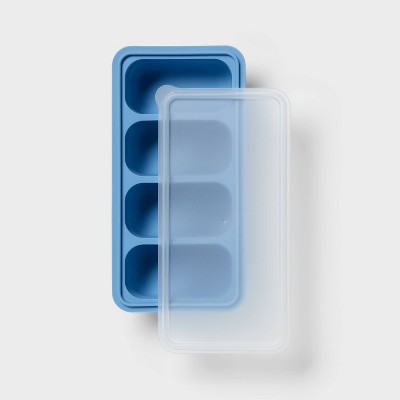 1c Silicone Freezer Mold with Lid Blue - Room Essentials