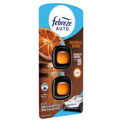 2ct Febreze Auto Bourbon and Orange