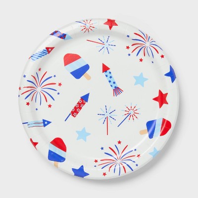 20ct 9" 4th of July USA Celebration Dinner Paper Plates - Spritz