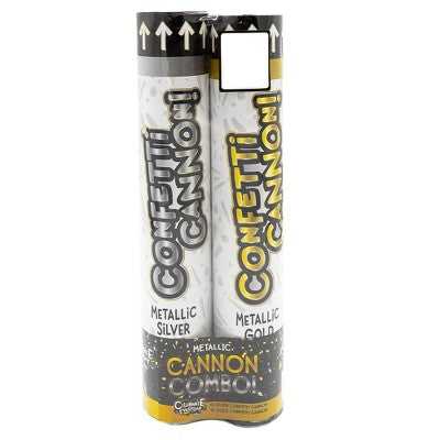 TNT Fireworks Gold & Silver Confetti Firework Multipack - 18pk: Compressed Air, Party Celebration, 11" Cannons