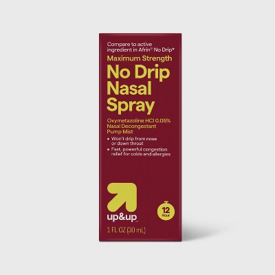 No Drip Original 12hr Nasal Spray - Oxymetazoline Hydrochloride 0.05% - 1 fl oz - up&up: Gluten-Free