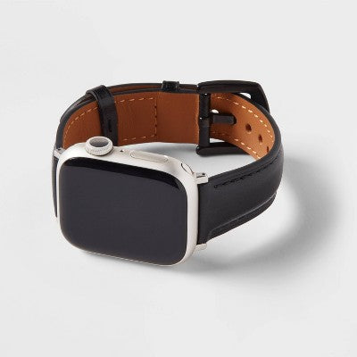 Apple Watch Faux Leather Band 38/40/41mm - heyday Black