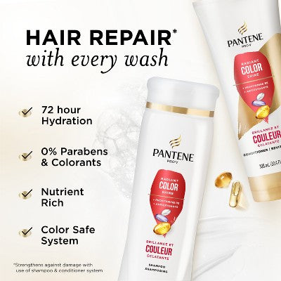 Pantene Radiant Color Shine Hydration Shampoo and Conditioner Dual Pack - 22.4 fl oz