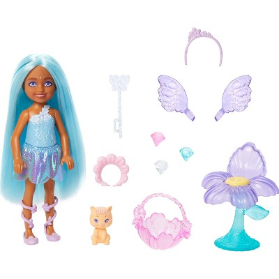 Barbie Chelsea 5.5" Doll & Accessories Set, Small Fairy Doll with Wings and Pet