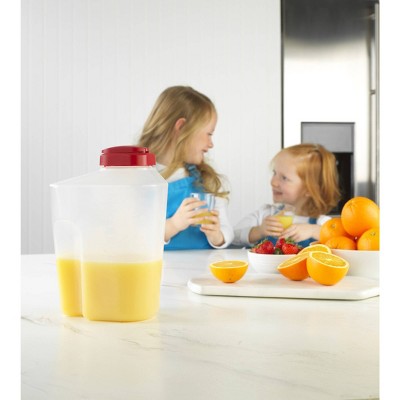 GoodCook Plastic Beverage Dispenser Bottle - 3 Quart - Red: Portable Beverage Server