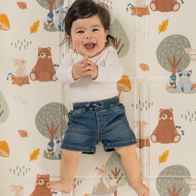 Infantino Foldable Soft Foam Mat - Woodland: Sensory Development, Baby Learning Toy