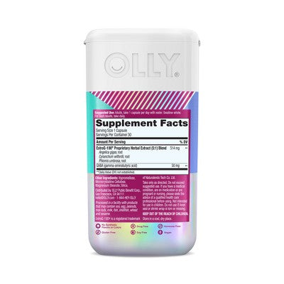 OLLY Mellow Menopause Vitamin Vegan Capsules - 30ct: Gluten-Free, Multivitamins