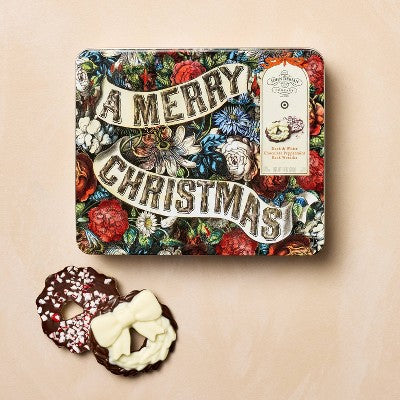 Dark & White Chocolate Peppermint Chocolate Bark Wreaths - 10oz - John Derian for Target