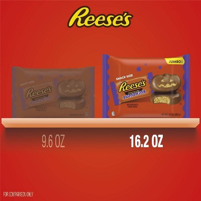 Reese's Peanut Butter Milk Chocolate Pumpkins Halloween Candy Jumbo Snack Size - 16.2oz