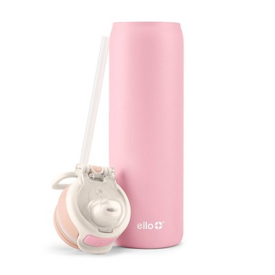 Ello Pop and Fill 22oz Stainless Steel Water Bottle Sorbet Pink