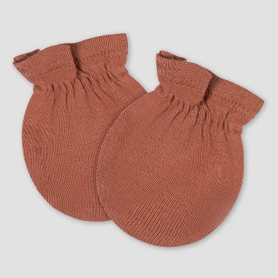 Gerber Baby 6pk Hat & Mitten Set - Blue: Cotton Knit, Elastic Cuffs, 12 Months, Solid Pattern