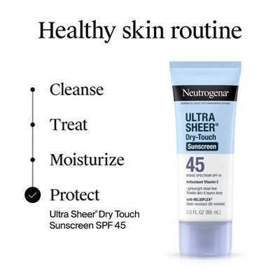 Neutrogena Ultra Sheer Dry-Touch Sunscreen Broad Spectrum SPF 45  oz /2ct