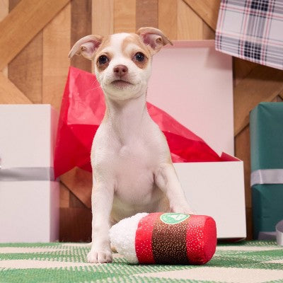 BARK Holiday Santa's Workchomp Jolly Jitterbread Man Dog Plush Toy