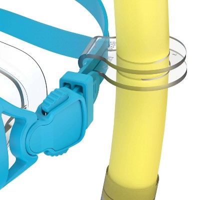 Speedo Kids' Classic Surf Gazer Mask Snorkel Set - Yellow/Blue: Ages 3-6, Polycarbonate