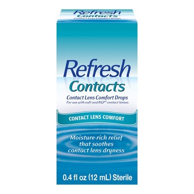 Refresh Contact Lens Comfort Drops Artificial Tears Contact Lens Rewetter - 0.4 fl oz (12 mL)