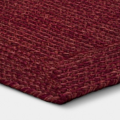 2'x3' Natural Woven Rectangular Braided Outdoor Area Rug Rose - Threshold (LOCAL PICKUP ONLY)