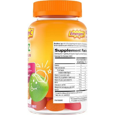 Emergen-C Kidz Daily Immune Support, Fruit Fiesta Gummies, 44 Count