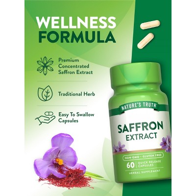 Nature's Truth Saffron Extract Capsules | 60 Count