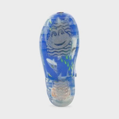 Western Chief Toddler Boys Sharks Swim Rain Boots - Blue 5T