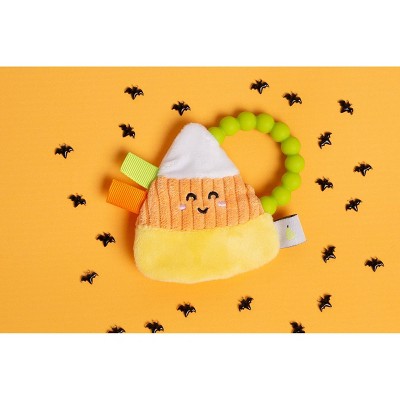 Pearhead Candy Corn Halloween Crinkle Teether Baby Toy - 0m+