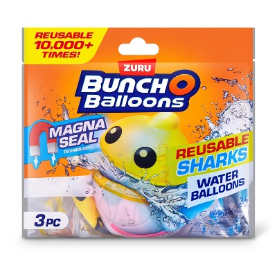 Bunch O Balloons Reusable Shark Printed Water Balloons Toys - 3pc