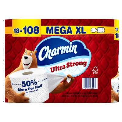 Charmin Ultra Strong Toilet Paper - 18 Mega XL Rolls