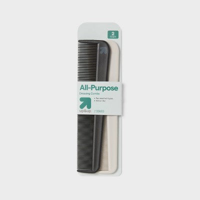 Dressing Styling Combs - 2pc - Black and Gray - up&up