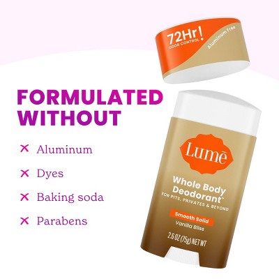 Lume Solid Deodorant Stick - Vanilla Bliss - 2.6oz