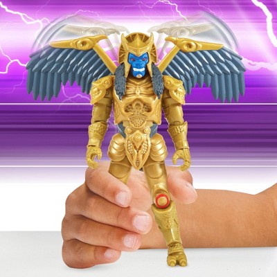 Mighty Morphin Power Rangers Re-Ignition Auto-Morphin 6pk Battle Set with Red, Blue, Pink, Yellow, Black Rangers + Exclusive Goldar