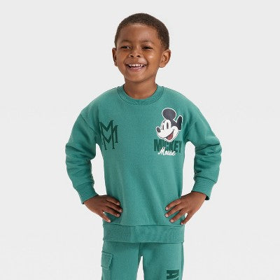 Toddler Boys' 2pc Disney Mickey Fleece Pullover and Bottom Set 2T