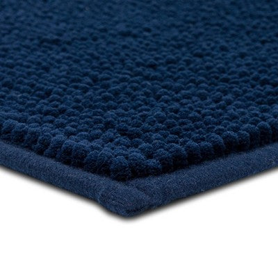 20"x58" Everyday Chenille Bath Runner Navy - Room Essentials: Machine Washable, Tufted Recycled Polyester