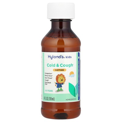 Hyland's Naturals Kids, Cold & Cough, Daytime, Ages 2-12, Unflavored, 4 fl oz (118 ml)