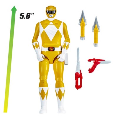 Mighty Morphin Power Rangers Re-Ignition Auto-Morphin 6" Yellow Ranger Action Figure with Power Daggers Weapons