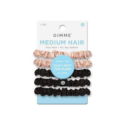 Gimme Beauty Medium Silk-Slip Hair Band - Blonde/Black - 5pc