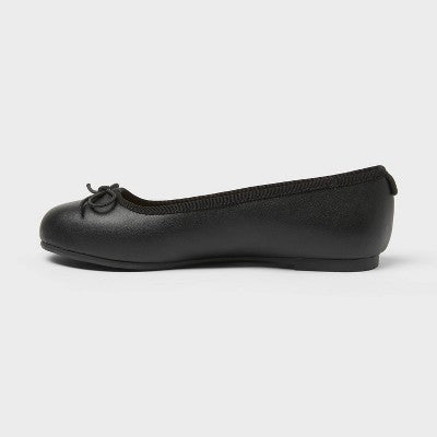 Girls' Diana Slip-On Ballet Flats - Cat & Jack Black 1
