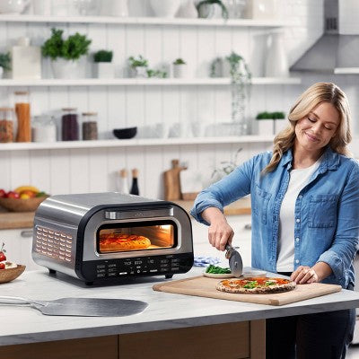 Gourmia All-In-One Indoor Pizza Oven, Toaster Oven, and Air Fryer w/ 6 Pizza Presets and 7 Cooking Functions: 1800W (LOCAL PICKUP ONLY)