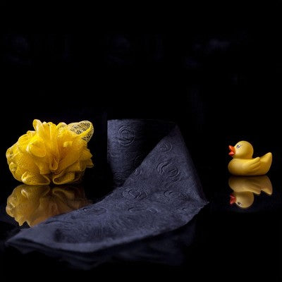 Evideco French Home Goods 3-Ply 140-Sheet Black Toilet Paper Luxury Bulk Sandalwood-Scented Tube Embossed