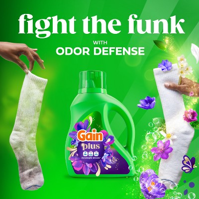 Gain Moonlight Breeze Plus Liquid Laundry Detergents 45 Loads - 60oz: Spill-Resistant Lid, Deep Cleaning, Cold Water Detergent