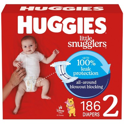 Huggies Little Snugglers Disposable Diapers - Size 2 - 186ct