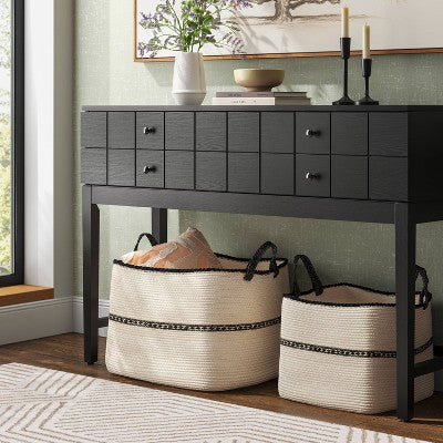 Milk Crate Braided Sewing Basket - Threshold