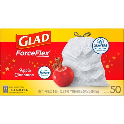 Glad Trash Bags - Apple Cinnamon - 13gal/50ct