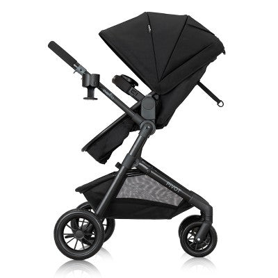 Evenflo Pivot Modular Travel System with LiteMax Infant Car Seat with Anti-Rebound Bar - Oxford Black (LOCAL PICKUP ONLY)