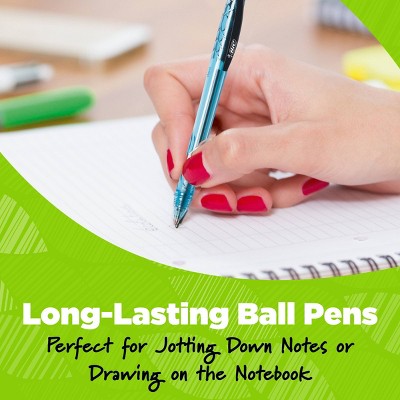 BiC 4pk ECOlutions Retractable Ballpoint Pens Black Ink: Medium Point, Quick Drying, Stationery & Office Supplies