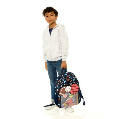 Locker Club Kids' 17" Backpack with Stationery Pencil Pouch - Sport
