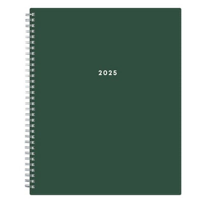 BlueSky 2025 Weekly/Monthly Planner 11.18"x9.37" Wirebound Deep Forest Green Arrows: Adult Stationery, Tabs, Paper