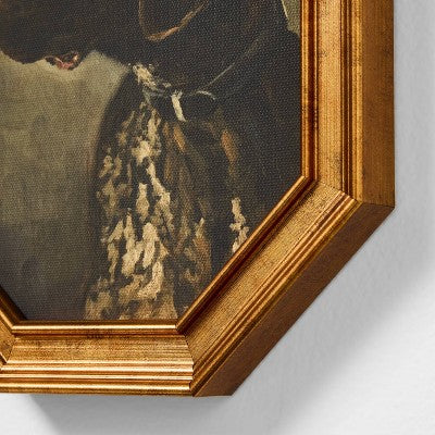 8"x10" Pointer Dog Portrait Framed Art - Threshold designed with Studio McGee
