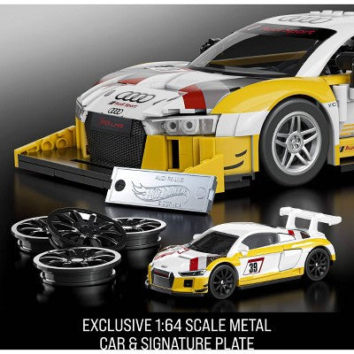 Mattel Brick Shop Hot Wheels '15 Audi R8 LMS Building Toy Kit 820pc