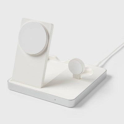 3 in 1 Charger for iPhone Watch and AirPods - heyday White