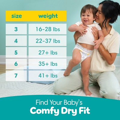 Pampers Swaddlers 360 Disposable Diapers - Size 6 - 17ct: Diaper Weight Range 35+ lbs, Polypropylene, Spandex