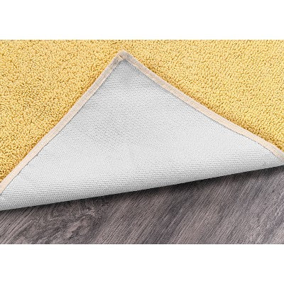 24"x40" Queen Cotton Washable Bath Rug Yellow - Garland Rug: Machine Made, Tufted, Latex & Rubber Backed